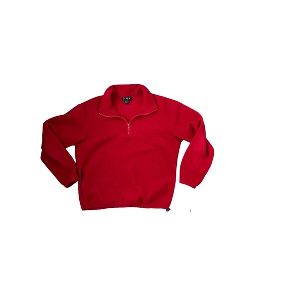 Vintage J.Crew Oarsman Quarter Zip Fleece Mens Small Long Sleeve Red 1/4 Zip - Picture 1 of 10